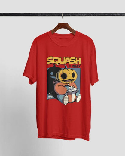 Cotton Pumpkin Tee, Unisex Halloween Shirt with Popcorn Graphic