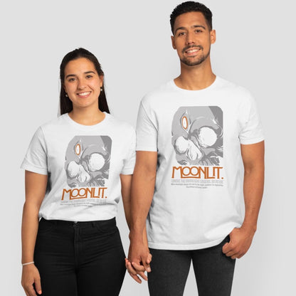 Moonlit Skull Graphic Tee, Gothic Halloween T-Shirt, Dark Streetwear