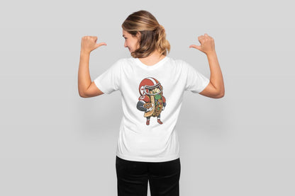 Funny Football Taco Shirt, Game Day Graphic Tee, Tailgate T-Shirt, Taco Lover Gift, Unisex Back Print Shirt