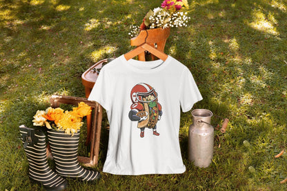 Funny Football Taco Shirt, Game Day Graphic Tee, Tailgate T-Shirt, Taco Lover Gift, Unisex Back Print Shirt