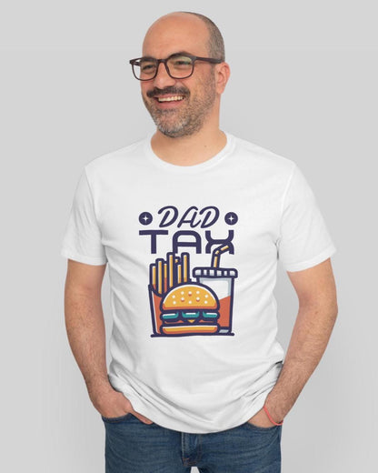 Dad Tax Shirt, Funny Burger and Fries Graphic Tee, Father's Day Gift for Dad