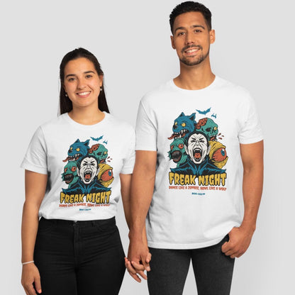 Freak Night Halloween Graphic Tee, Retro Monster Party Shirt