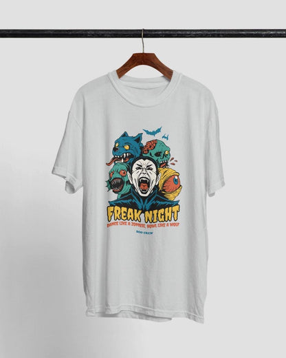Freak Night Halloween Graphic Tee, Retro Monster Party Shirt