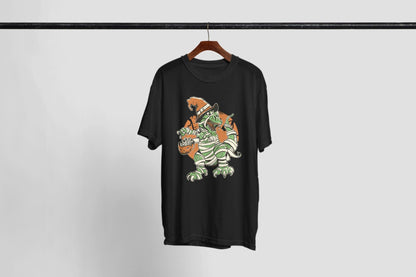 Halloween Dinosaur Shirt, Mummy Dino Witch Hat Graphic Tee
