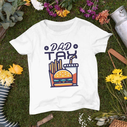 Dad Tax Shirt, Funny Burger and Fries Graphic Tee, Father's Day Gift for Dad