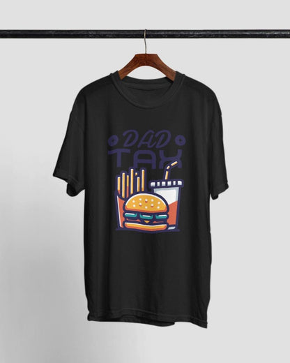Dad Tax Shirt, Funny Burger and Fries Graphic Tee, Father's Day Gift for Dad