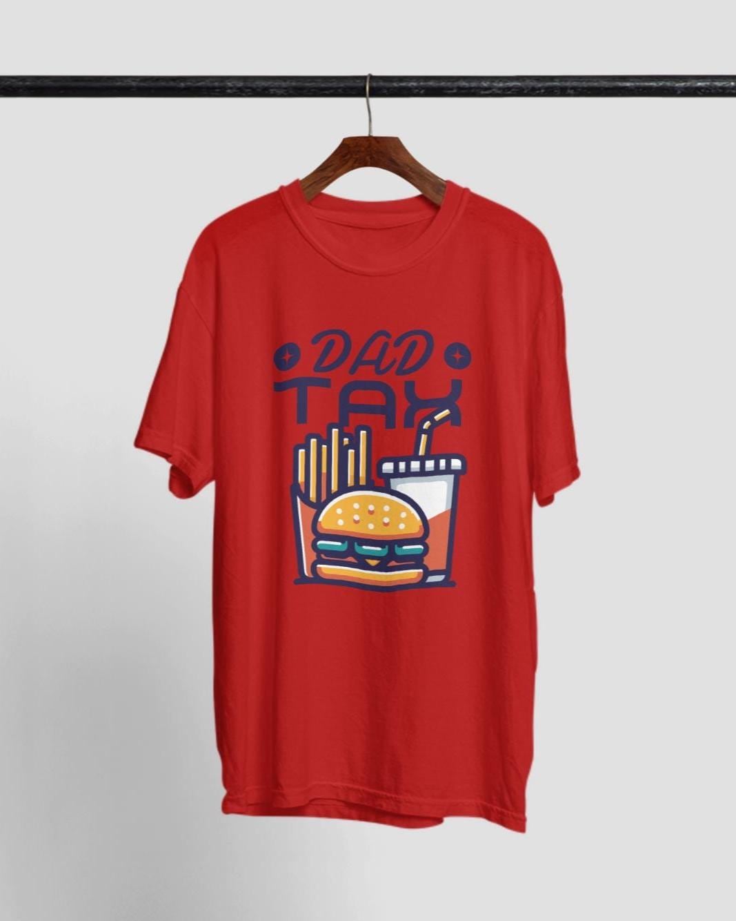 Dad Tax Shirt, Funny Burger and Fries Graphic Tee, Father's Day Gift for Dad