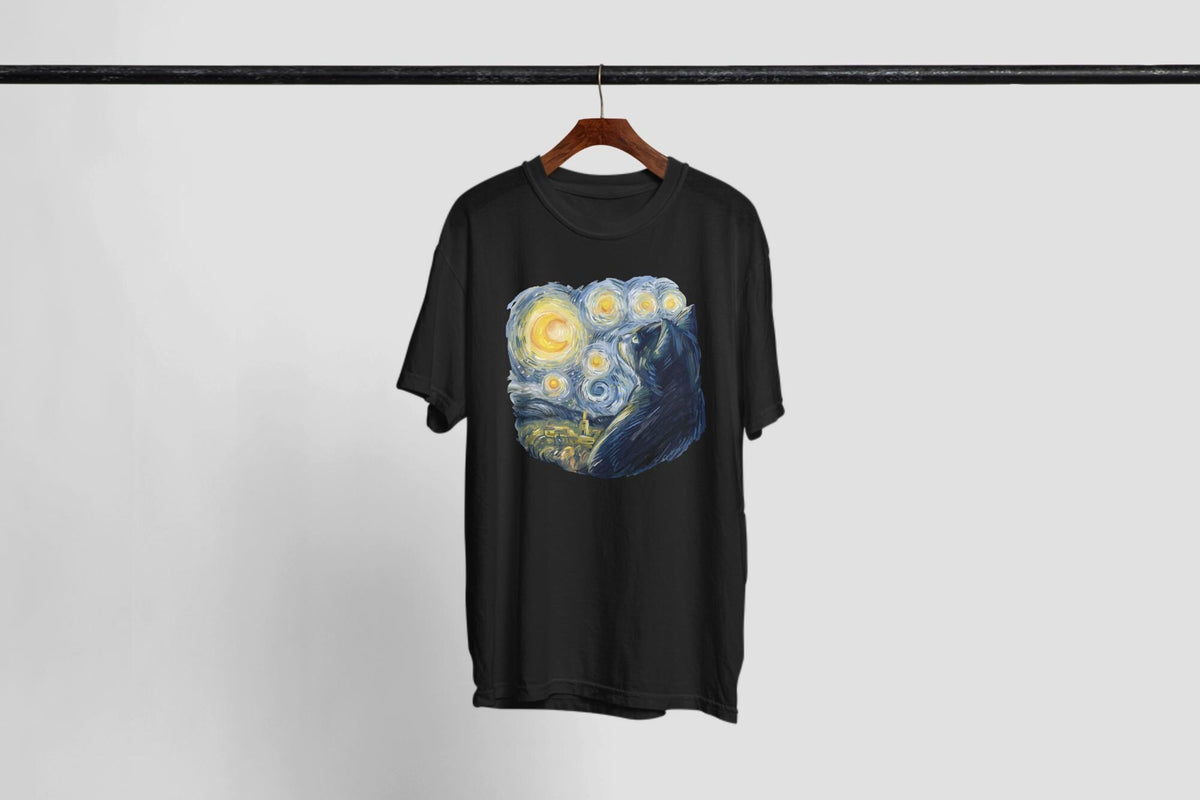 Starry Night Cat, Van Gogh Inspired